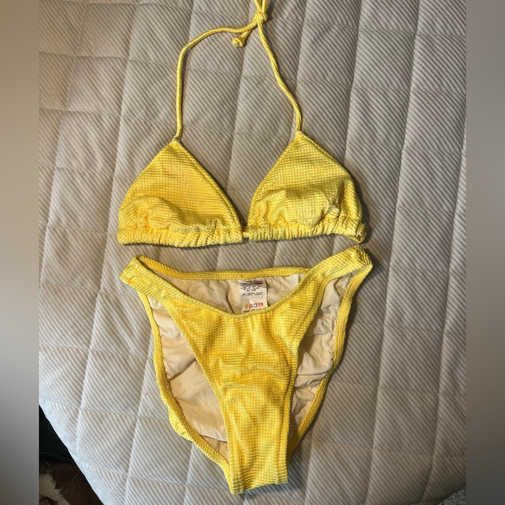 Vintage Yellow Bikini Set